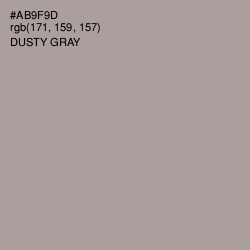 #AB9F9D - Dusty Gray Color Image